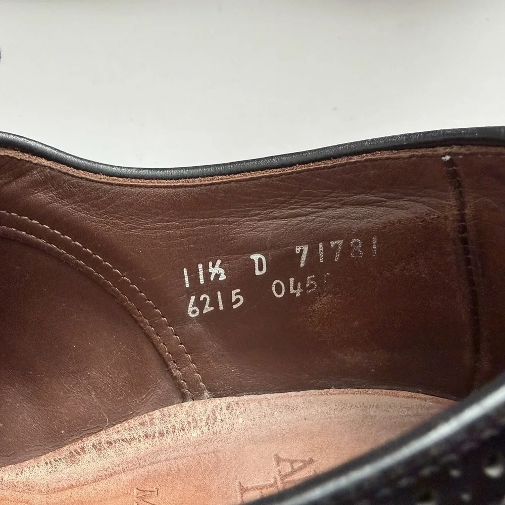 Allen Edmonds McAllister Brogue Wingtip Dress‎ Shoes Men's 11.5 D Black Classic